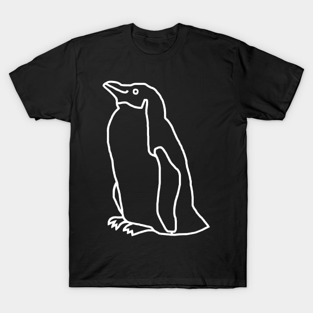 Ghost Penguin Minimal Style T-Shirt by ellenhenryart